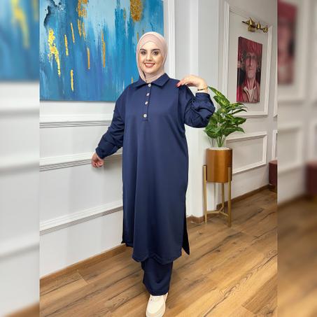 إنسومبل أنيق للنساء المحجبات وغير المحجبات – تصميم تركي فاخر بعدة ألوان ومقاسات