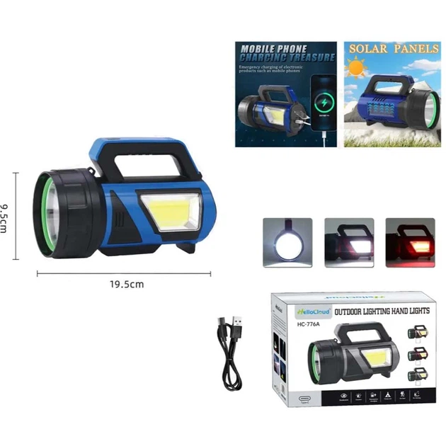 المصباح اليدوي الأزرق HC-776B: رفيقك المثالي للتخييم والطوارئ