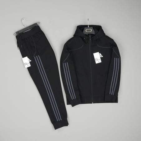 ensemble ADD Noir avec Trois Bandes grises 2025 avec capuchon high quality