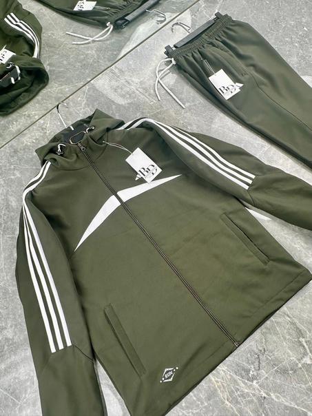 New Collection ADD Vert SAPIN avec Trois Bandes Blanches 2025 high quality