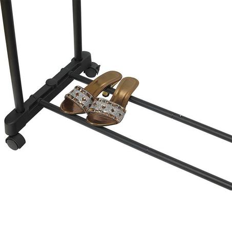 رف ملابس تلسكوبي بقطب مزدوج