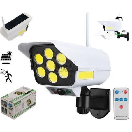 مصباح طاقة شمسية على شكل كامرة مراقبة للتوهيم