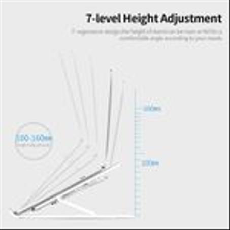 ستاند كمبيوتر لوحي بارتفاع 6 مستويات قابل للتعديل وقابل للطي