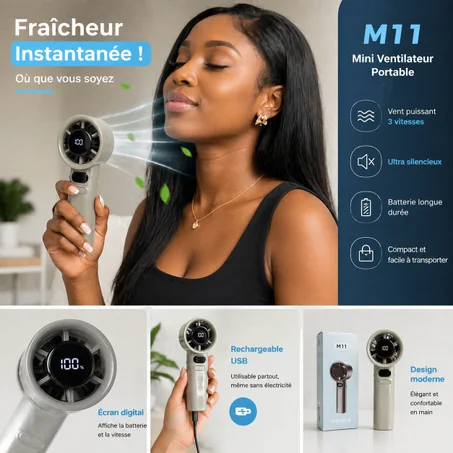 Mini Ventilateur Portable Rechargeable