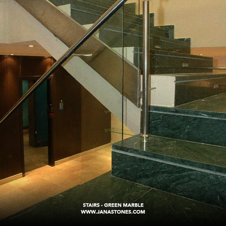 STAIRS - GREEN MARBLE