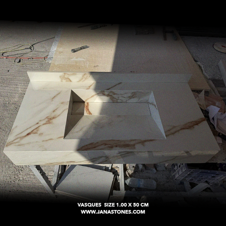 Vasque Porcelaine Gold 1.00 x 50 cm