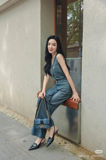 Blue Denim D  Oblique Jacquard