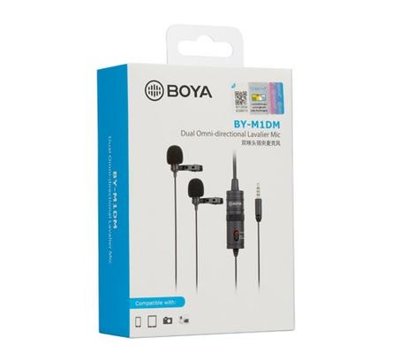 مايك ديجيتال متعدد الإستخدام Boya Dual Omni Directional Lavalier Mic