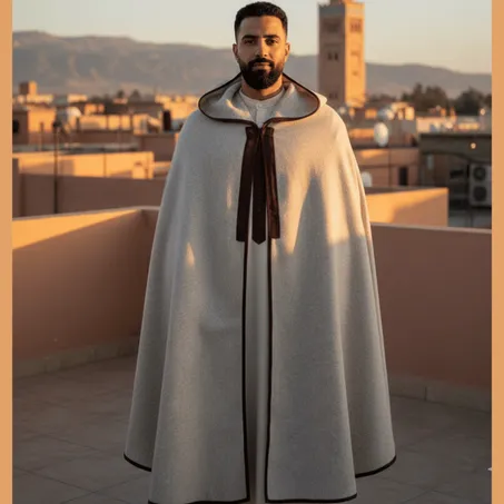 سلهام ممتاز  ملف بخياطة يدويّة تقليدية وأنيقة