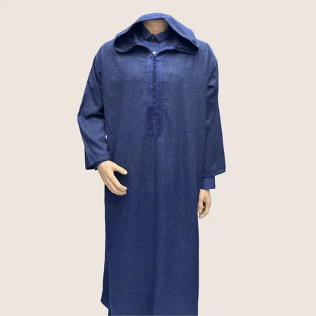 جلابة رجالية شتوية ثوب مليفة كاشمير مرمة اليد