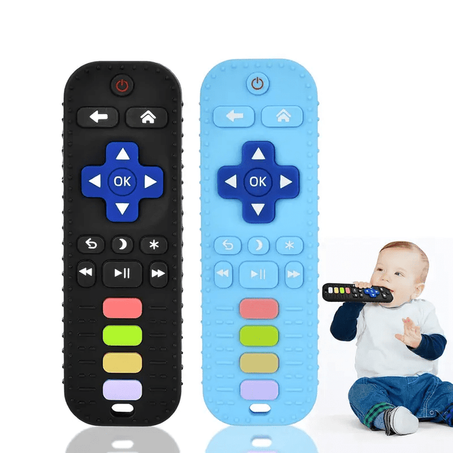 Télécommande en Silicone avec Boutons Numériques Jouet de Dentition