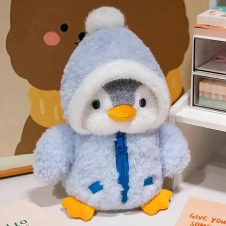 🐧Peluche Pingouin des neiges 💎❄️ "🔷Bleu ciel"