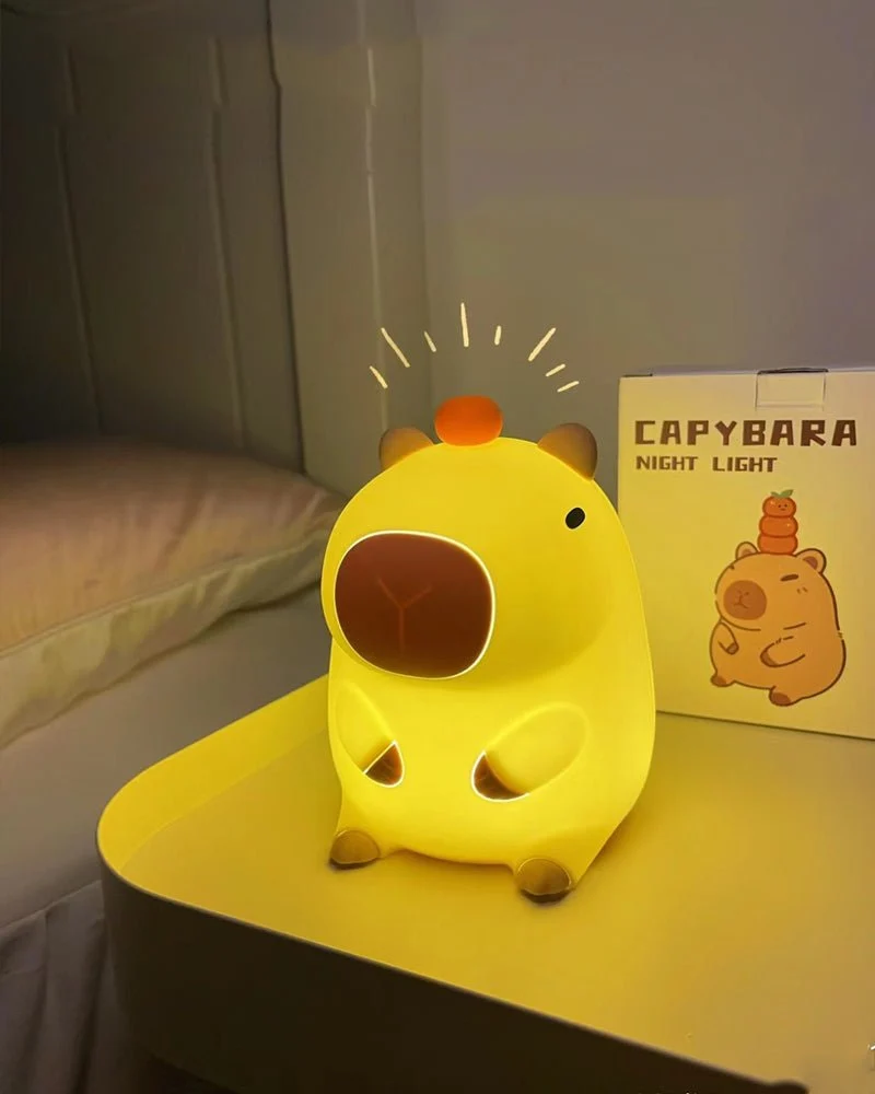 Capybara 🥺 - 🌟 Lampe de nuit en silicone 🤗 RGB Couleur 🌈 Rechargable 🔋