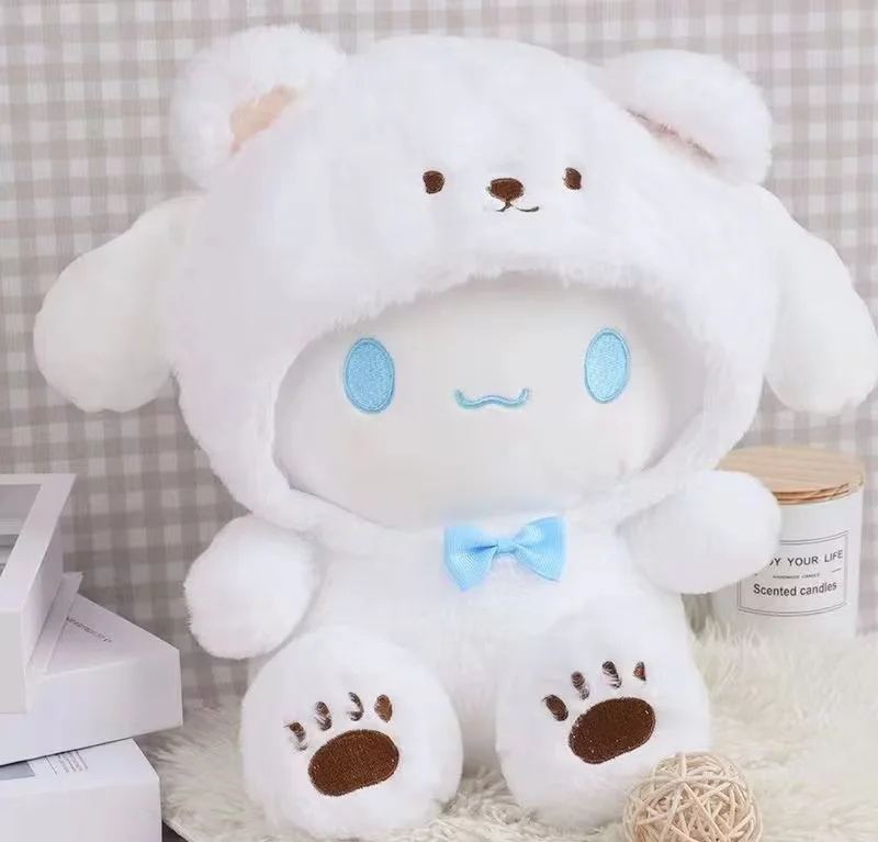🥺😻 Sanrio Plushies (20cm)  Hello Kitty Cinnamonroll Kuromi Pochacco Stuffed Plush Doll Cos Bear Cute Toys Children Birthday Gifts