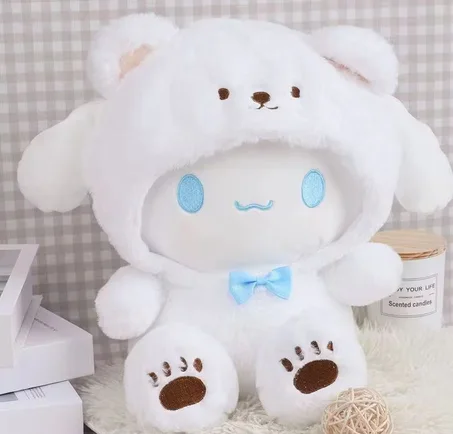 🥺😻 Sanrio Plushies (20cm)  Hello Kitty Cinnamonroll Kuromi Pochacco Stuffed Plush Doll Cos Bear Cute Toys Children Birthday Gifts