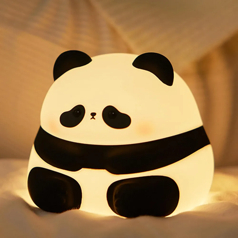 🐼 Panda 🥺 - 🌟 Lampe de nuit en silicone 🤗 Rechargable 🔋