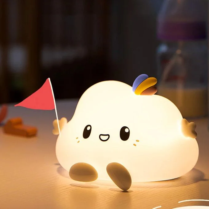 Cloud ☁️ - 🌟 Lampe cute de nuit en silicone 🤗 RGB Couleur 🌈 Rechargable 🔋