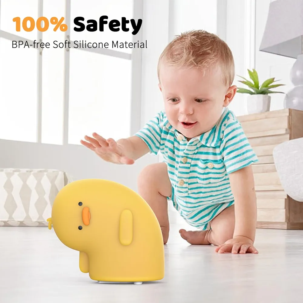 🦆 Charming Duck WHY? 🥹 - 🌟 Lampe de nuit en silicone 🤗 3 Modes d