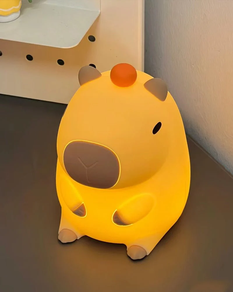 Capybara 🥺 - 🌟 Lampe de nuit en silicone 🤗 RGB Couleur 🌈 Rechargable 🔋
