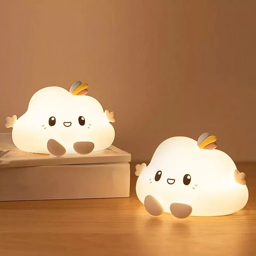 Cloud ☁️ - 🌟 Lampe cute de nuit en silicone 🤗 RGB Couleur 🌈 Rechargable 🔋