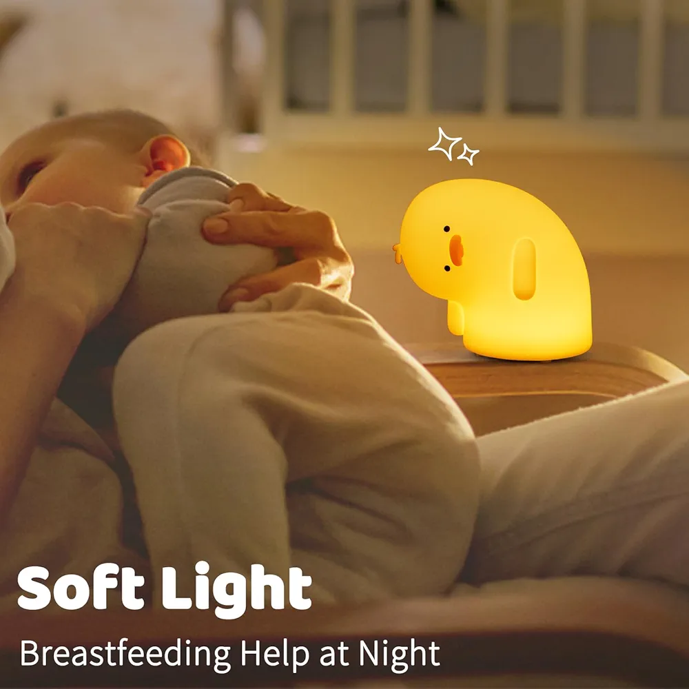 🦆 Charming Duck WHY? 🥹 - 🌟 Lampe de nuit en silicone 🤗 3 Modes d