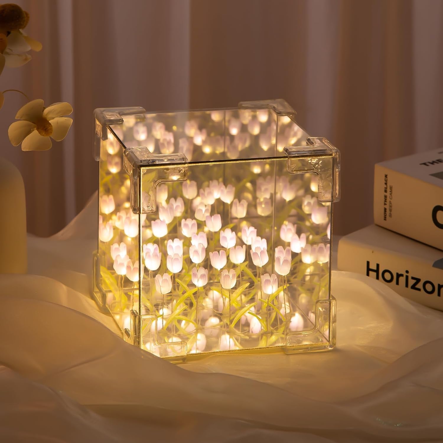 DIX™ - ⭐ LAMPE À FLEUR 🌷 Miroir SANS FIN 🌌