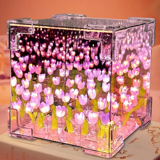 DIX™ - ⭐ LAMPE À FLEUR 🌷 Miroir SANS FIN 🌌