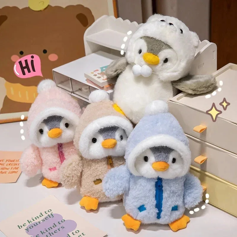 🐧Peluche Pingouin des neiges 💎❄️ "🔷Bleu ciel"