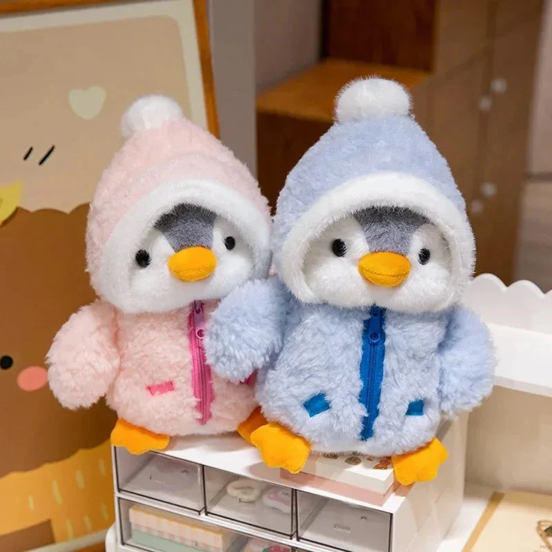 🐧Peluche Pingouin des neiges 💎❄️ "🔷Bleu ciel"