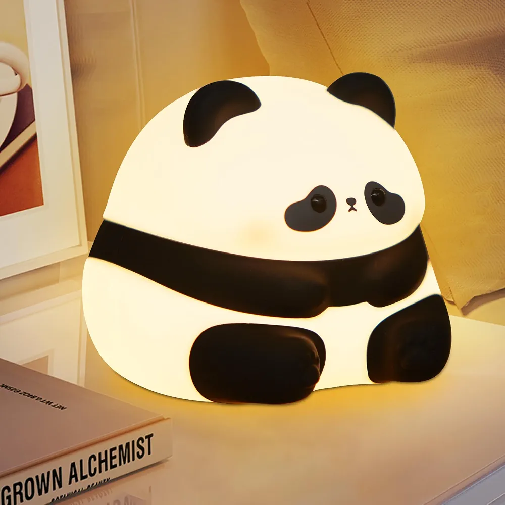 🐼 Panda 🥺 - 🌟 Lampe de nuit en silicone 🤗 Rechargable 🔋
