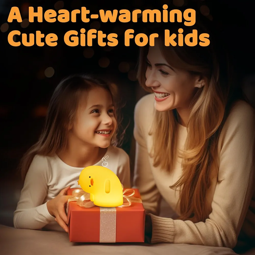 🦆 Charming Duck WHY? 🥹 - 🌟 Lampe de nuit en silicone 🤗 3 Modes d