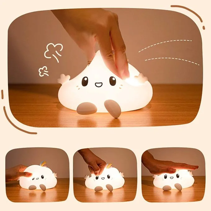 Cloud ☁️ - 🌟 Lampe cute de nuit en silicone 🤗 RGB Couleur 🌈 Rechargable 🔋