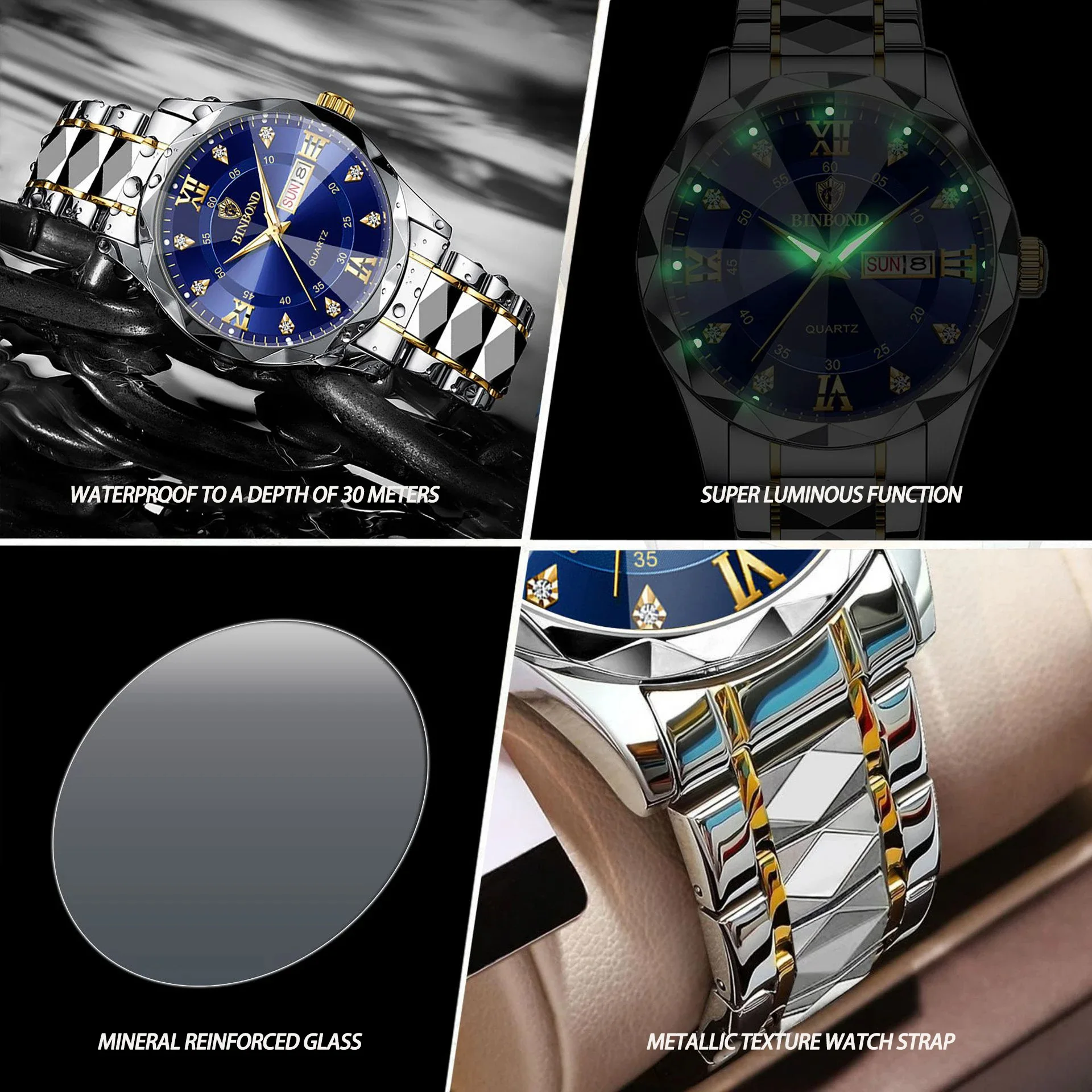 Binbond watch ساعة اصلية بمواصفات عالمية