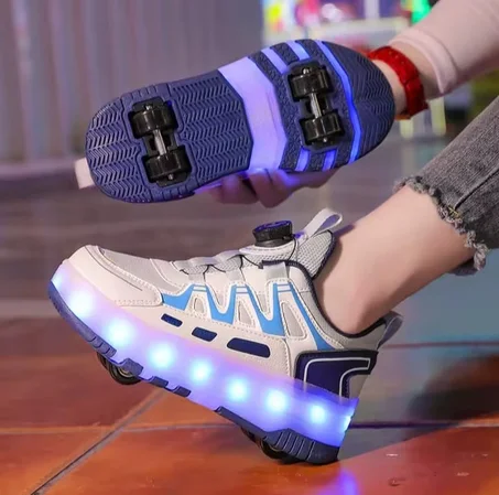 Chaussures de Roller 2-en-1 avec LED – Glissez avec Style
