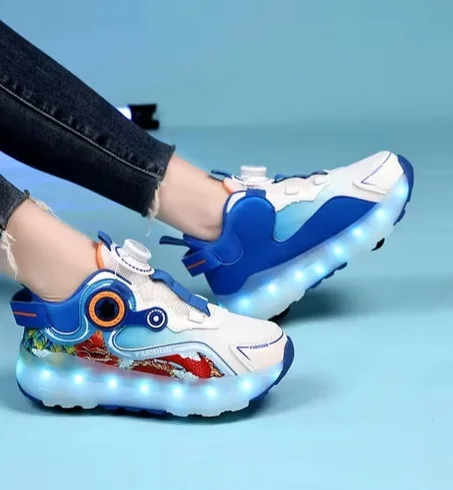 Chaussures de Roller 2-en-1 avec LED – Glissez avec Style