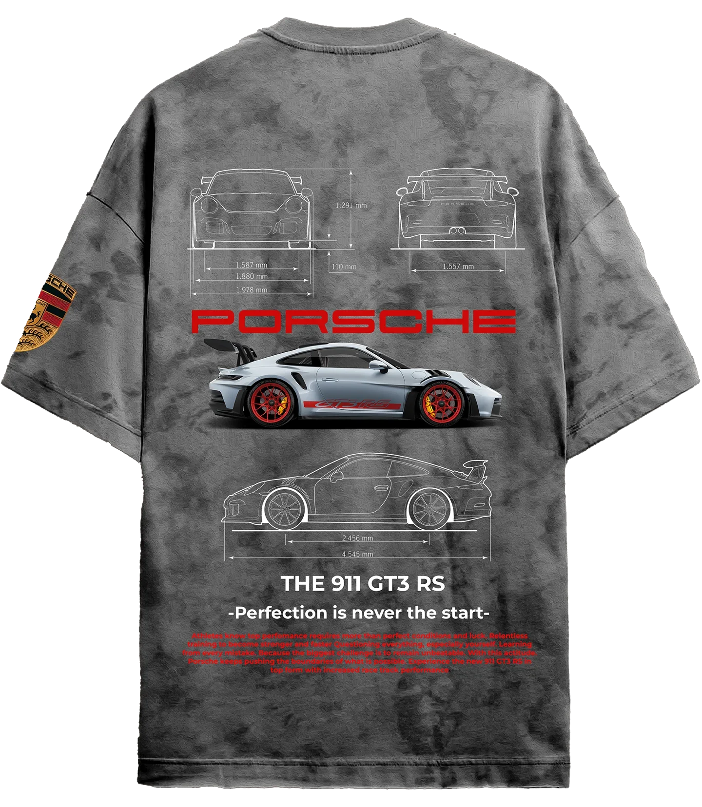 porsche print T-shirt design