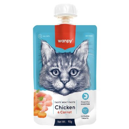 Wanpy tasty meat avec poulet frais et carottes 90G