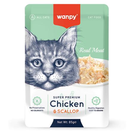 Wanpy Real Meat Poulet & Scalop 85g