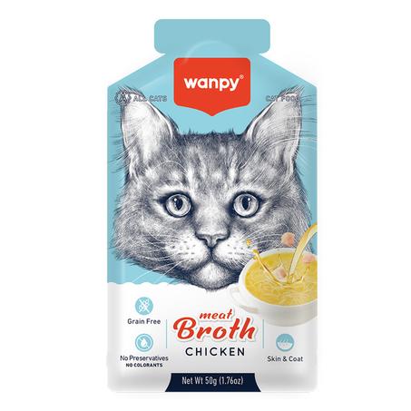 Wanpy Soupe de poulet pour chats 50 g