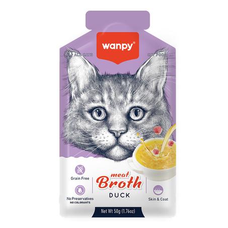 Wanpy Soupe à la Viande de Canard pour Chat 50g