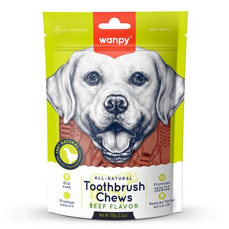 WANPY TOOTHBRUSH CHEWS (BEEF FLAVOR) 100GR