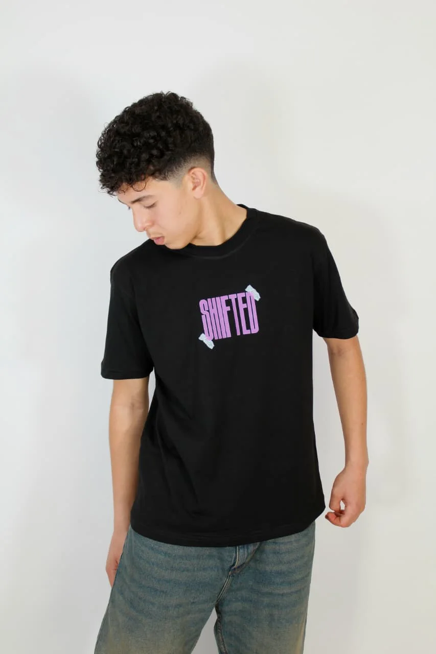 Shifted — Time in Motion T-shirt Black