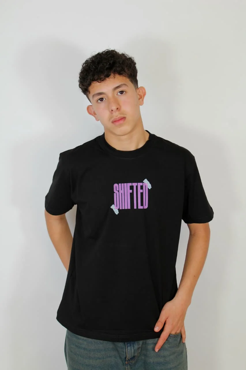 Shifted — Time in Motion T-shirt Black