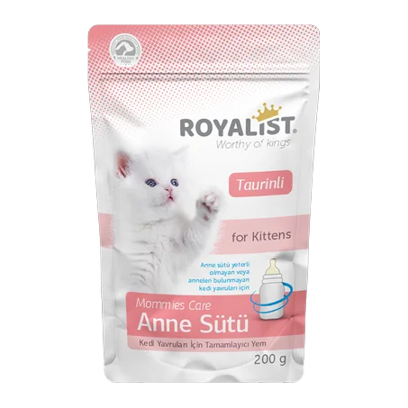 Lait maternisé Royalist pour chatons – Formule enrichie en taurine (200 g)