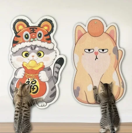 Tapis à Griffer Auto-Adhésive pour Chat, Matériau en Polyester, Remplacement de Meuble Murale pour Griffure