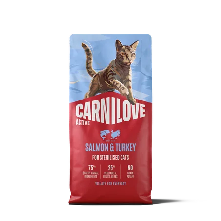 Carnilove Croquettes Cat Sterilised Salmon & Turkey (Chat sétrilisé Saumon et Dinde) 2kg | 6kg