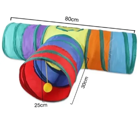 Tunnel d’exploration format en T pour chat 80cmx30cm (25cm diamétre)