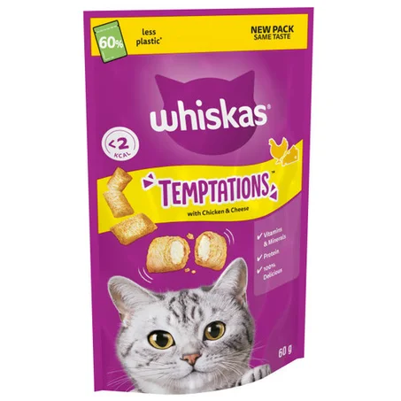 Whiskas Temptations – Friandises Gourmandes pour Chats 50g