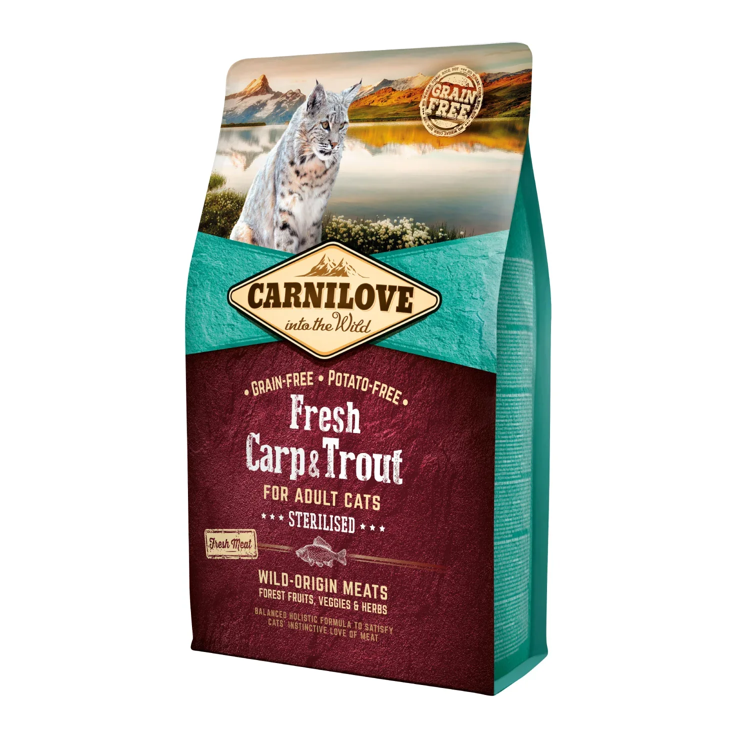 Carnilove Croquettes Chat Stérilisé - Carpe & Truite 2kg