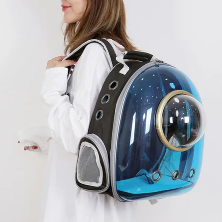 Sac à Dos Premium pour Chat avec Coque Transparente et Aération Optimale